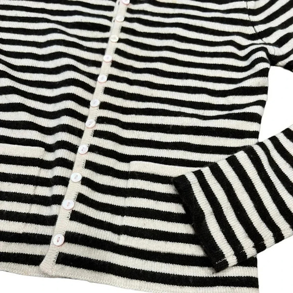 Iris von Arnim Brown Pink Striped Cashmere Cardigan S - Picture 2 of 5